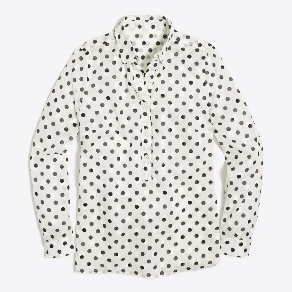 J. Crew Jacquard Polka Dot Shirt